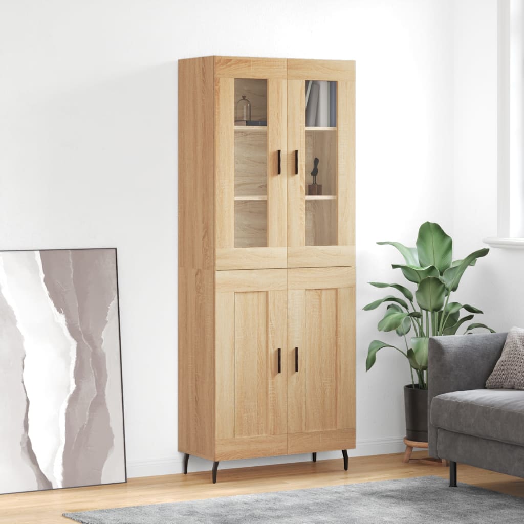 Highboard Sonoma Oak 69,5x34x180 cm Engineered Wood