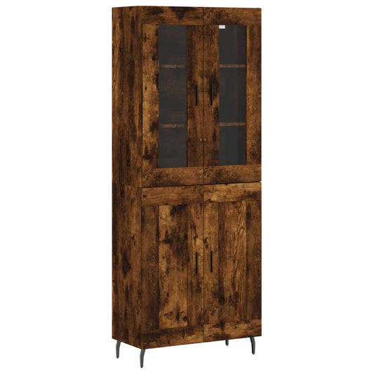 Highboard Smoked Oak 69,5x34x180 cm Engineered Wood