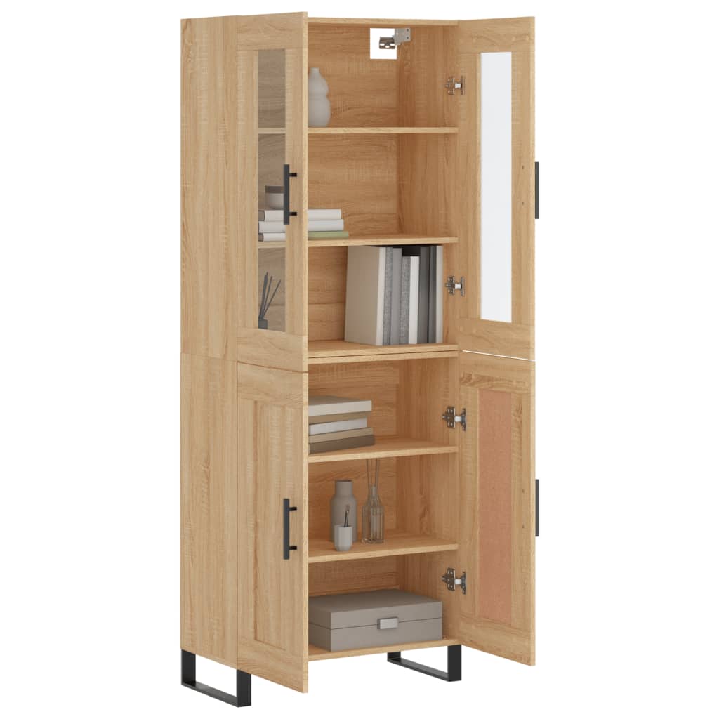 Highboard Sonoma Oak 69.5x34x180 cm Engineered Wood