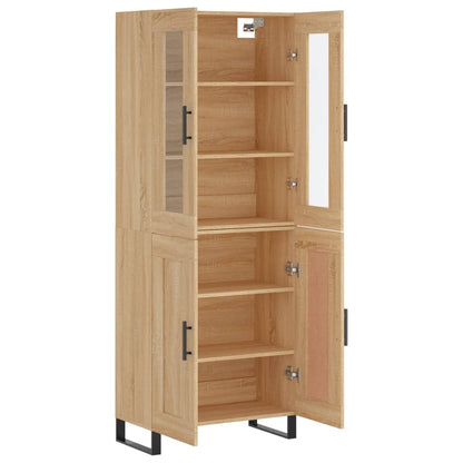 Highboard Sonoma Oak 69.5x34x180 cm Engineered Wood