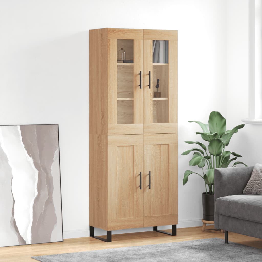 Highboard Sonoma Oak 69,5x34x180 cm Engineered Wood