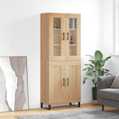 Highboard Sonoma Oak 69,5x34x180 cm Engineered Wood