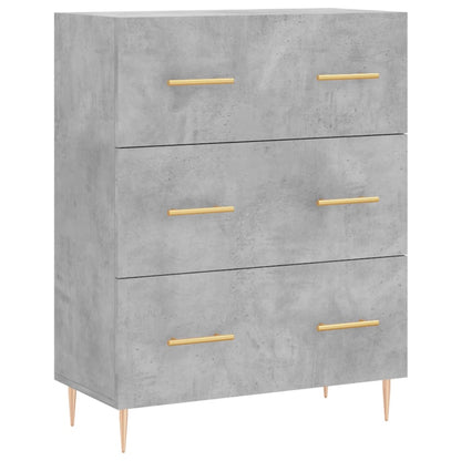 Highboard Concrete Grey 69,5x34x180 cm Engineered Wood