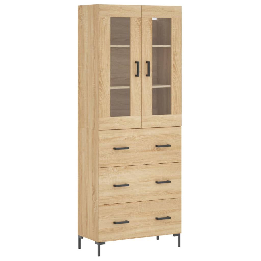 Highboard Sonoma Oak 69,5x34x180 cm Engineered Wood
