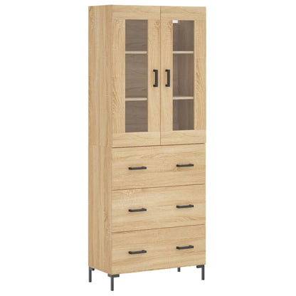 Highboard Sonoma Oak 69,5x34x180 cm Engineered Wood