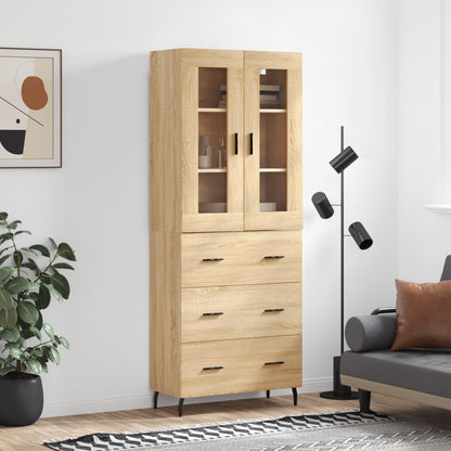 Highboard Sonoma Oak 69,5x34x180 cm Engineered Wood