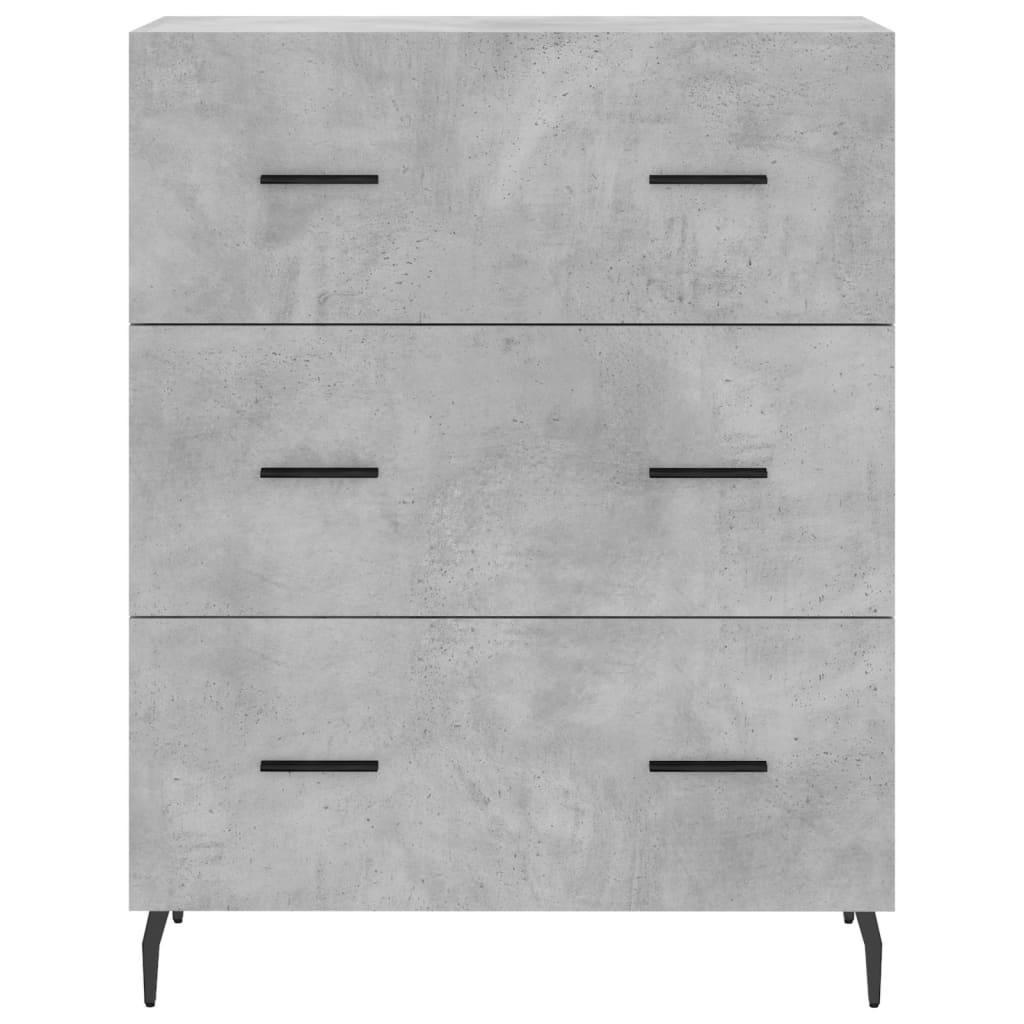 Highboard Concrete Grey 69,5x34x180 cm Engineered Wood