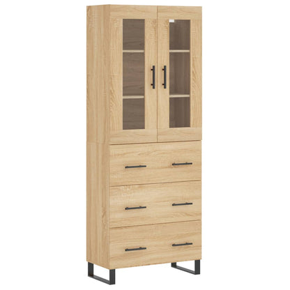 Highboard Sonoma Oak 69,5x34x180 cm Engineered Wood
