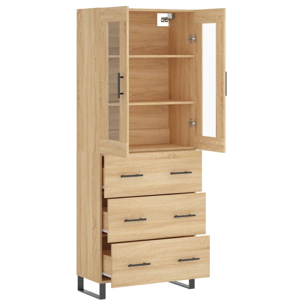 Highboard Sonoma Oak 69,5x34x180 cm Engineered Wood