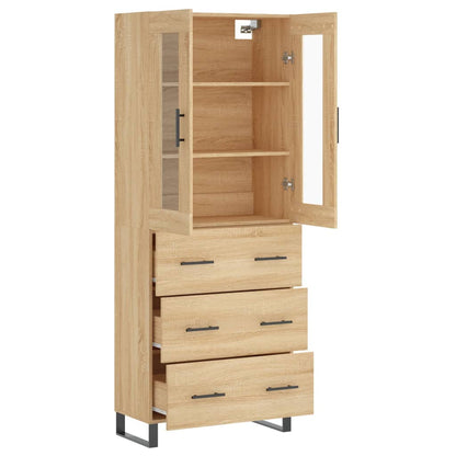 Highboard Sonoma Oak 69,5x34x180 cm Engineered Wood