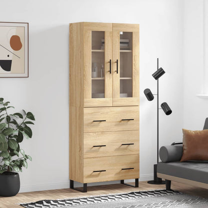 Highboard Sonoma Oak 69,5x34x180 cm Engineered Wood