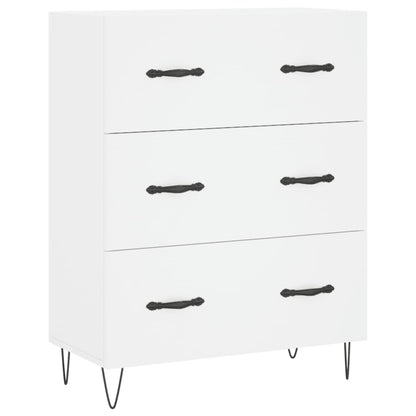 Highboard White 69,5x34x180 cm Engineered Wood