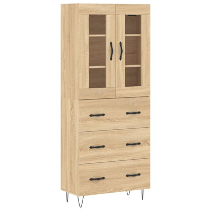 Highboard Sonoma Oak 69,5x34x180 cm Engineered Wood