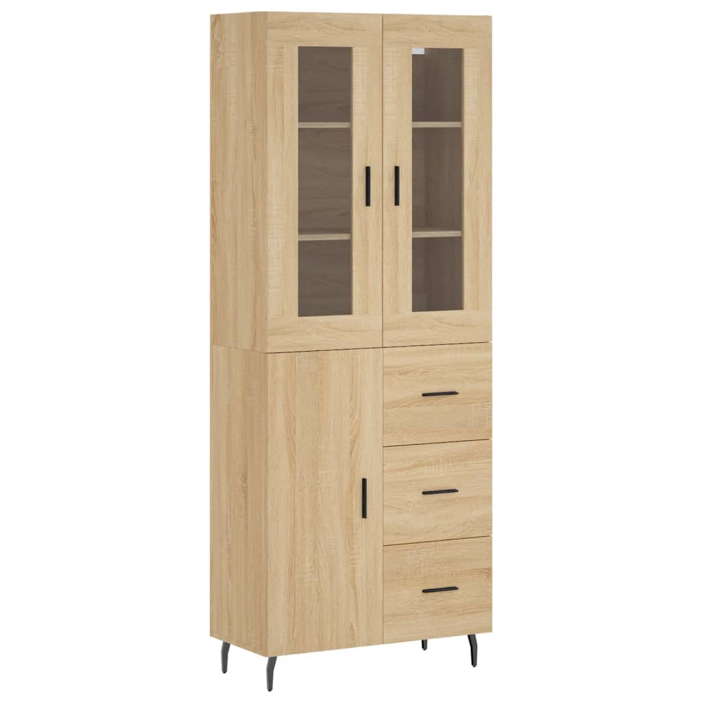 Highboard Sonoma Oak 69,5x34x180 cm Engineered Wood