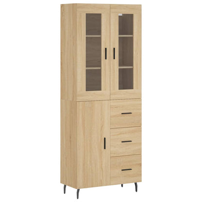 Highboard Sonoma Oak 69,5x34x180 cm Engineered Wood