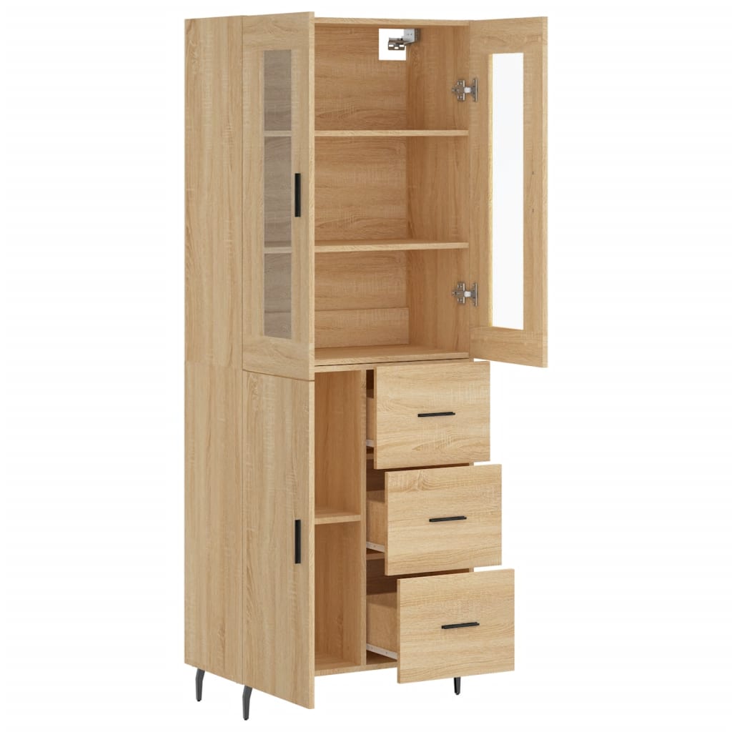 Highboard Sonoma Oak 69,5x34x180 cm Engineered Wood