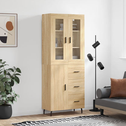 Highboard Sonoma Oak 69,5x34x180 cm Engineered Wood