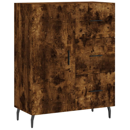 Highboard Smoked Oak 69,5x34x180 cm Engineered Wood