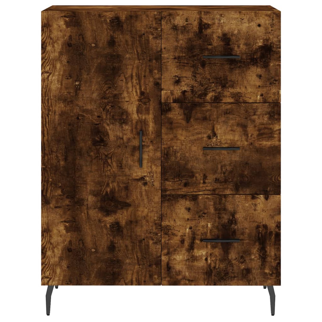 Highboard Smoked Oak 69,5x34x180 cm Engineered Wood
