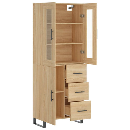Highboard Sonoma Oak 69,5x34x180 cm Engineered Wood