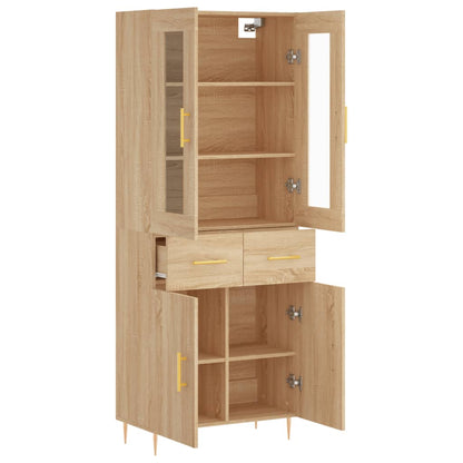 Highboard Sonoma Oak 69.5x34x180 cm Engineered Wood