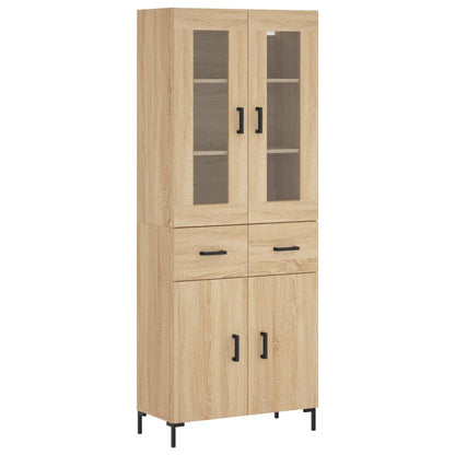 Highboard Sonoma Oak 69,5x34x180 cm Engineered Wood