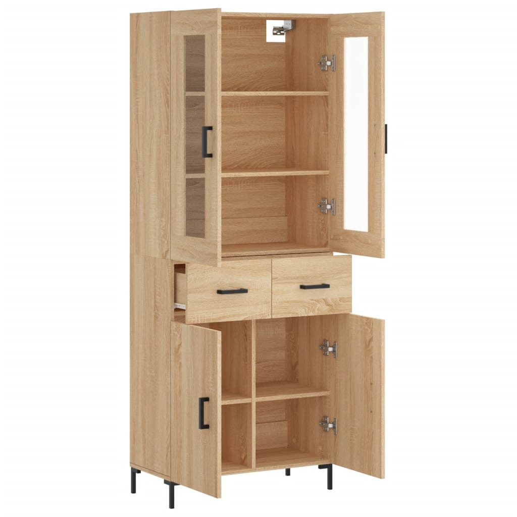 Highboard Sonoma Oak 69,5x34x180 cm Engineered Wood