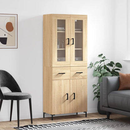 Highboard Sonoma Oak 69,5x34x180 cm Engineered Wood