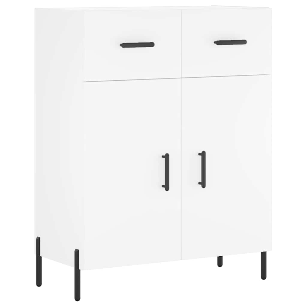 Highboard White 69.5x34x180 cm Engineered Wood
