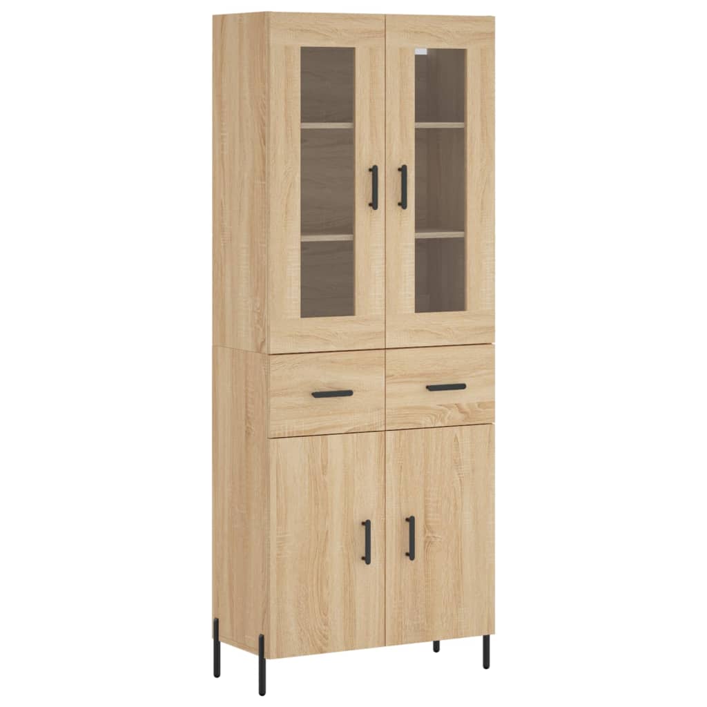Highboard Sonoma Oak 69,5x34x180 cm Engineered Wood