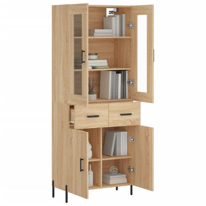 Highboard Sonoma Oak 69.5x34x180 cm Engineered Wood