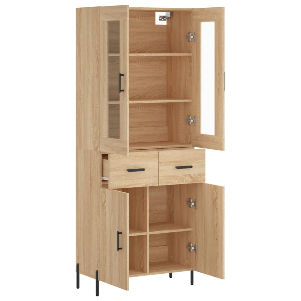 Highboard Sonoma Oak 69,5x34x180 cm Engineered Wood