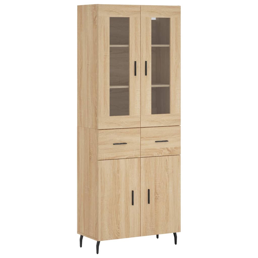 Highboard Sonoma Oak 69,5x34x180 cm Engineered Wood