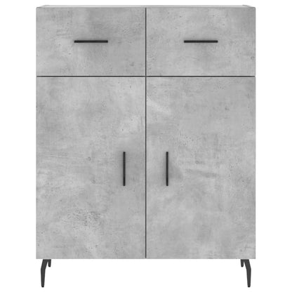 Highboard Concrete Grey 69.5x34x180 cm Engineered Wood