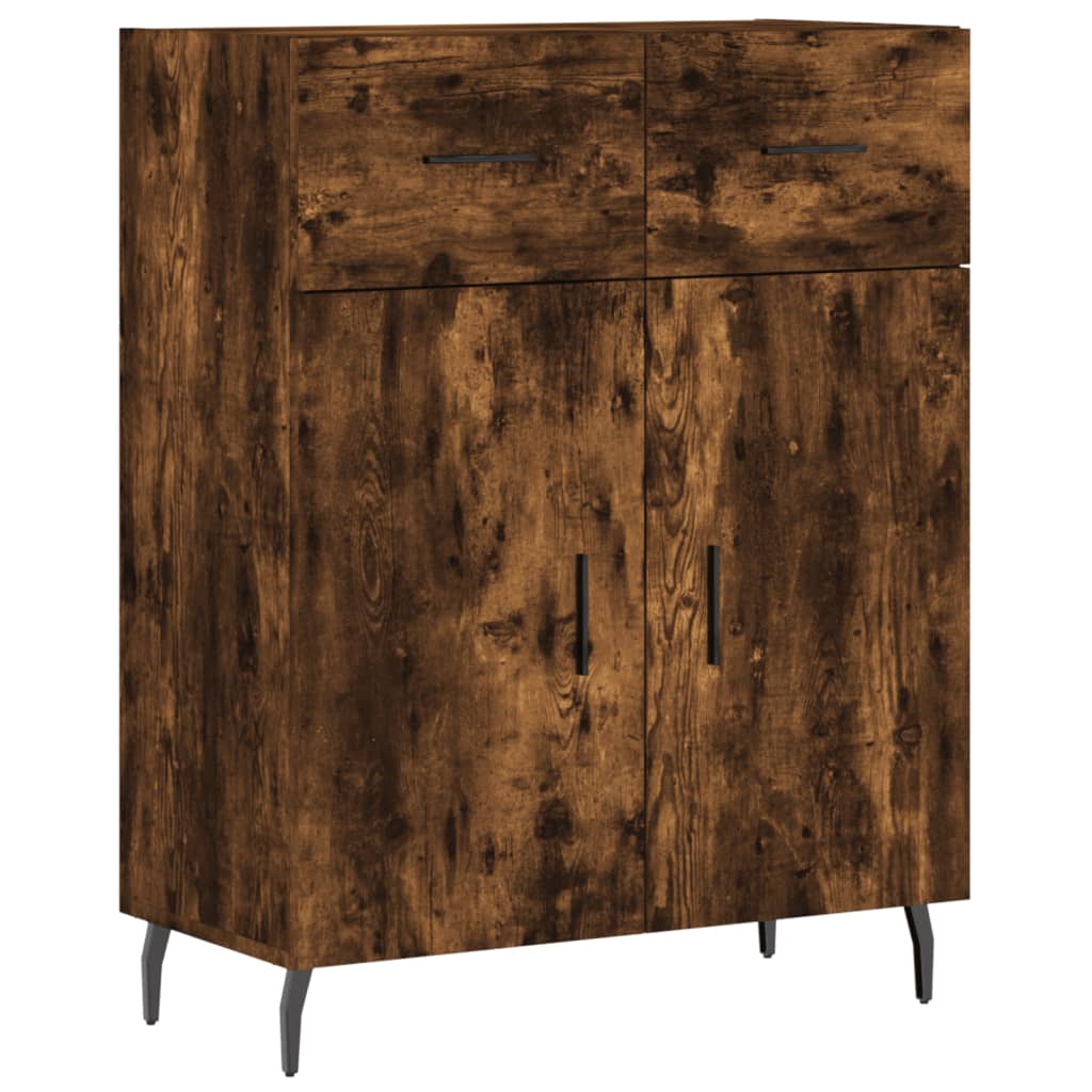 Highboard Smoked Oak 69,5x34x180 cm Engineered Wood