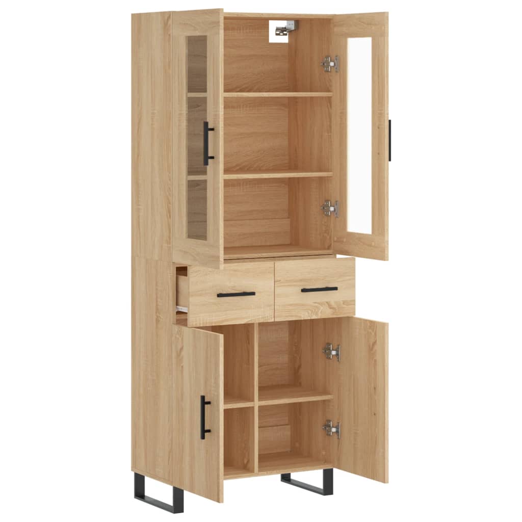 Highboard Sonoma Oak 69.5x34x180 cm Engineered Wood