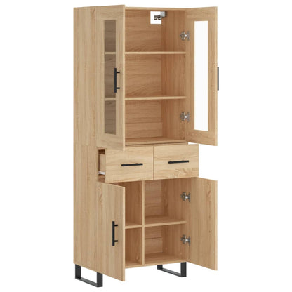 Highboard Sonoma Oak 69,5x34x180 cm Engineered Wood