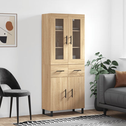 Highboard Sonoma Oak 69,5x34x180 cm Engineered Wood