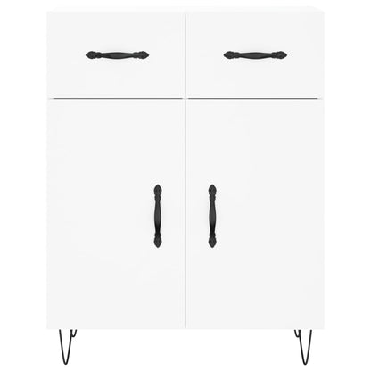 Highboard White 69.5x34x180 cm Engineered Wood