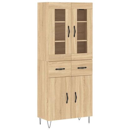 Highboard Sonoma Oak 69,5x34x180 cm Engineered Wood