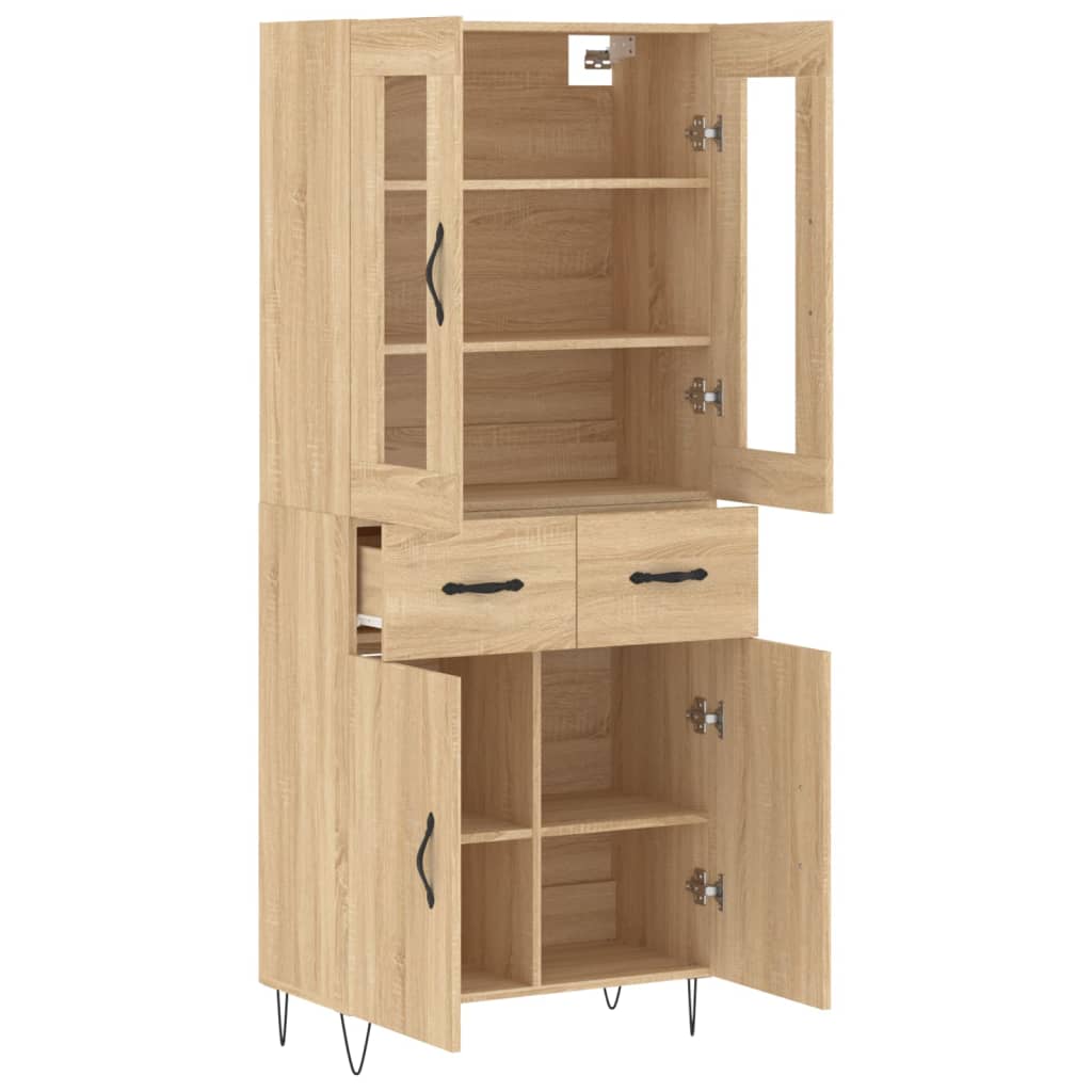 Highboard Sonoma Oak 69,5x34x180 cm Engineered Wood