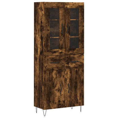 Highboard Smoked Oak 69.5x34x180 cm Engineered Wood