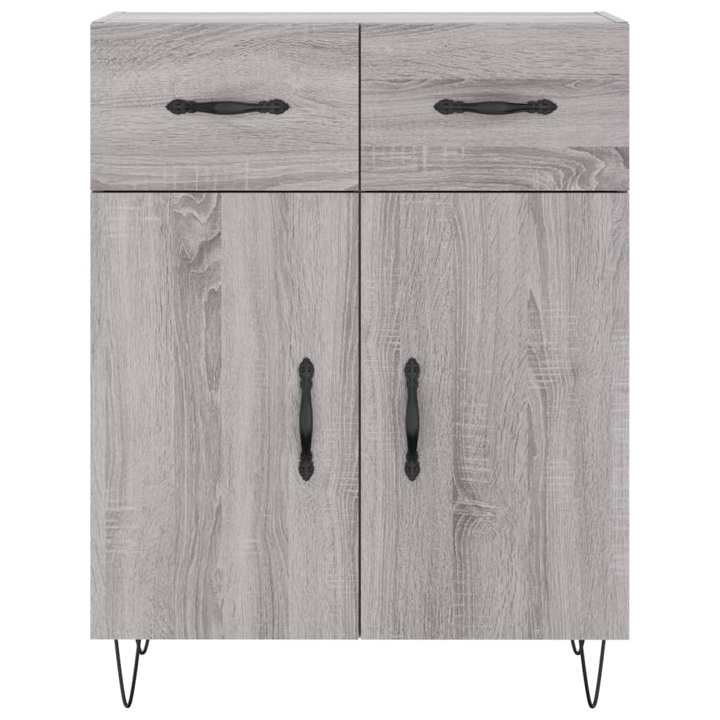 Highboard Grey Sonoma 69,5x34x180 cm Engineered Wood