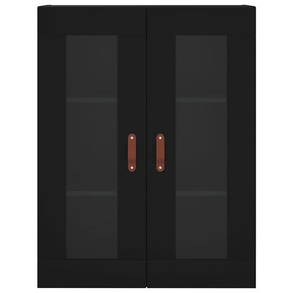 Highboard Black 69.5x34x180 cm Engineered Wood