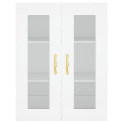 Highboard White 69.5x34x180 cm Engineered Wood