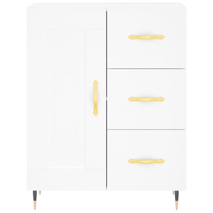 Highboard White 69.5x34x180 cm Engineered Wood