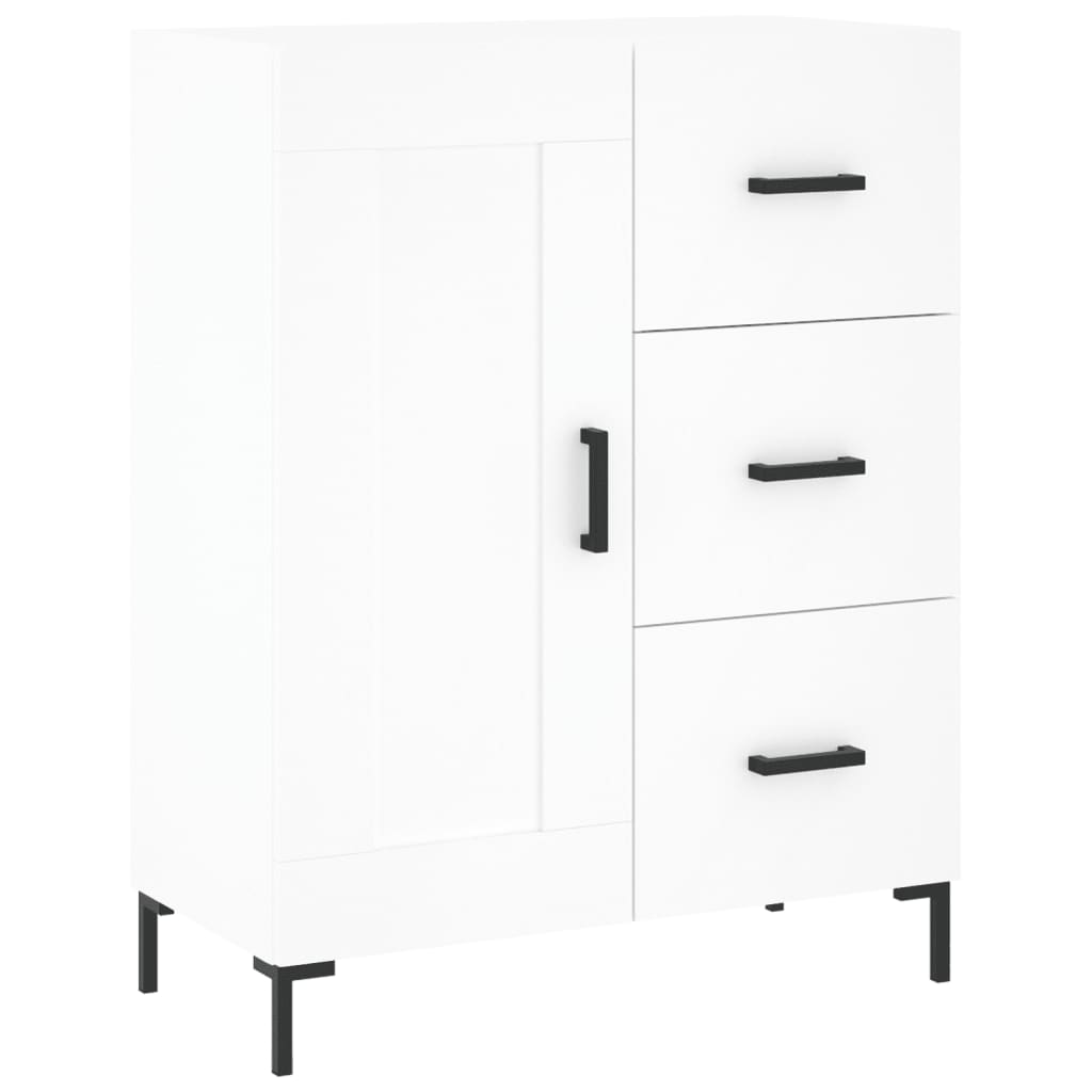 Highboard White 69.5x34x180 cm Engineered Wood