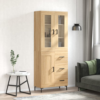 Highboard Sonoma Oak 69,5x34x180 cm Engineered Wood