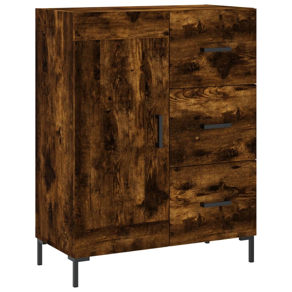 Highboard Smoked Oak 69,5x34x180 cm Engineered Wood