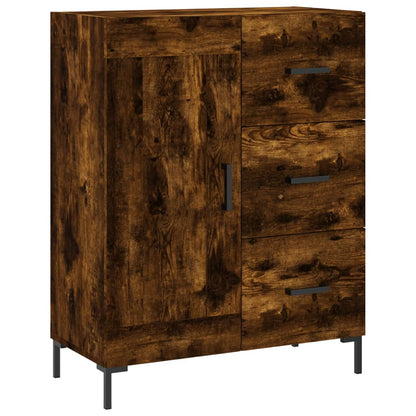 Highboard Smoked Oak 69,5x34x180 cm Engineered Wood